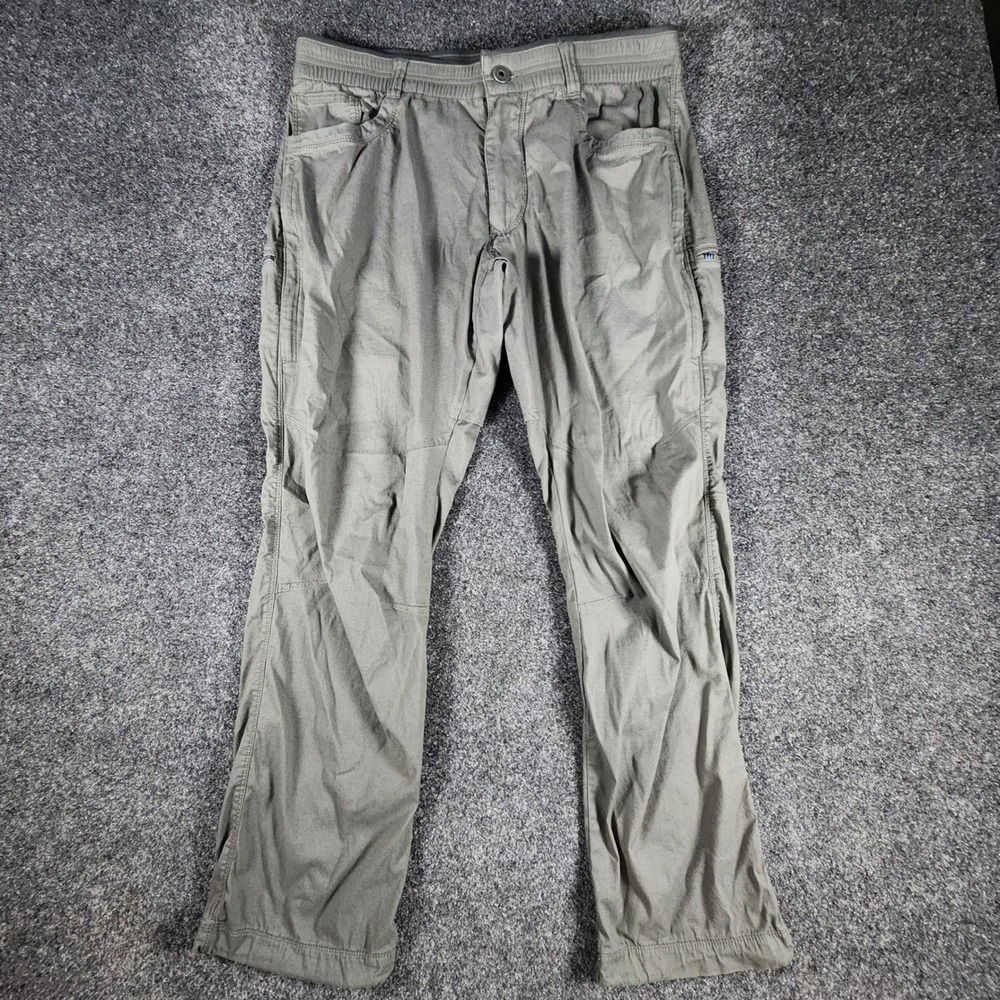 KUHL Resistor Air Pants Mens 34x30 Olive Green Outdoor Hiking Utility 5199